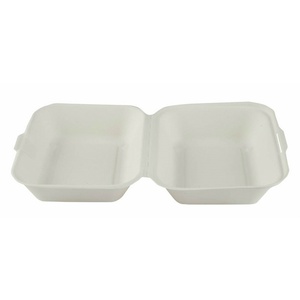 Medium Compostable Hinged Food Box