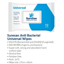 SURESAN ANTI BAC UNIVERSAL WIPES