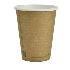 8oz Compostable Brown Kraft Single Wall Hot Cup