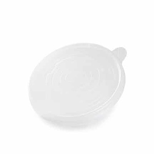 Sustain PP Flat Lid for Compostable Food Pot - Translucent - 6oz