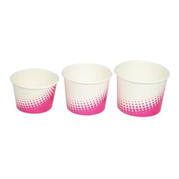 8OZ ICE CREAM CONTAINER PINK SPOTS