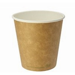 10oz Compostable Brown Kraft Single Wall Hot Cup