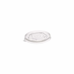 Sustain PP Flat Lid for Compostable Food Pot - Translucent - 6oz