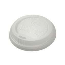 10-20oz Compostable Sip Through Hot Cup Lid