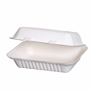 Sustain Bagasse 9x6in Rectangular Clamshell - Lightweight