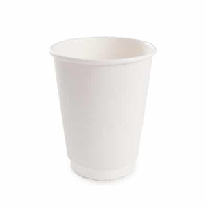 Sustain White Double Wall Bio Hot Cup - Plain - 12oz/360ml