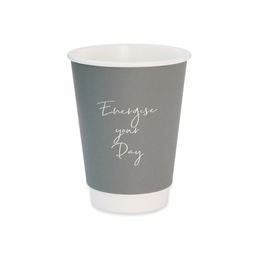 12oz Grey Double Wall Cup (Matt) D04063