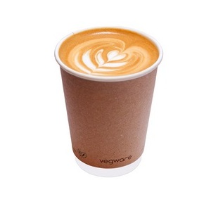 16oz Compostable Brown Kraft Double Wall Hot Cup