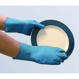 P08262 BLUE MEDIUM RUBBER GLOVES