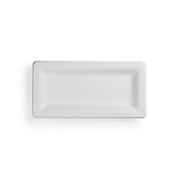 Bagasse Rectangle Plate 25.5cm x 13cm / 260mm x 130mm