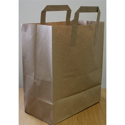 Recycled Large Paper Carrier Bag - Brown - 250 x 140 x 300mm