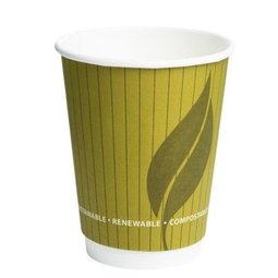 EL2DW12 LEAF 12OZ ENVIRO D/WALL CUP