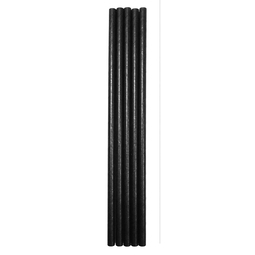 BLACK PAPER COCKTAIL STRAW 145x5MM D2205