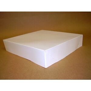 White Compostable 12in Wedding Cake Box Lid