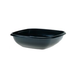 1000ml Classic Black Square Salad Bowl