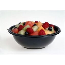 1000ml Classic Round Black Salad Bowl