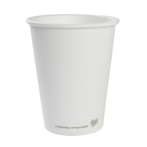 12oz Compostable White Single Wall Hot Cup