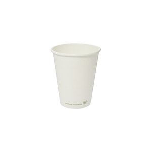 6oz Compostable White Single Wall Hot Cup